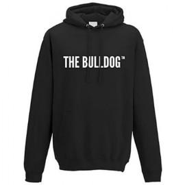 Felpa nera con cappuccio scritta The Bulldog Amsterdam Originale