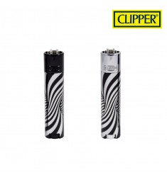 Accendino Clipper Psychedelic Silver a Gas Ricaricabile