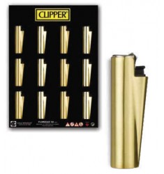 Accendino Clipper Micro Metal Cover Gold