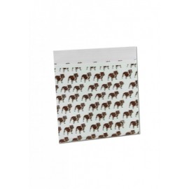 100 Bustine di plastica disegno Bulldog 50x50 mm