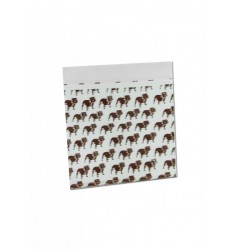 100 Bustine di plastica disegno Bulldog 50x50 mm