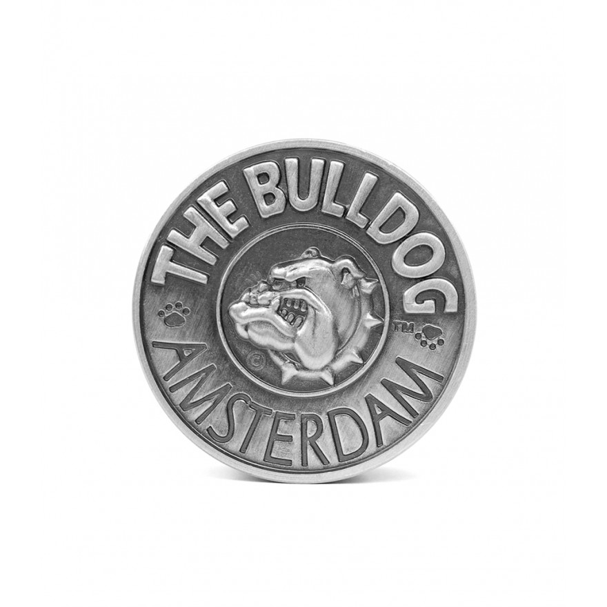 Bulldog Amsterdam Grinder Spezie Erbe Grinder in 2 Pezzi Tritino in Metallo 40mm Argento 